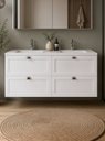 Ver imagem 1 de Gabinete para Banheiro 160cm Retro MDF Branco Milano - On Móveis