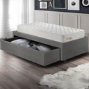 Ver imagem 6 de Base Box Cama Solteiro Sapateira Courino Linho Cinza e Colchão Ecoline D33 Ecoflex 88x188