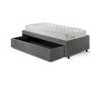 Ver mais imagens de Base Box Cama Solteiro Sapateira Courino Linho Cinza e Colchão Ecoline D33 Ecoflex 88x188