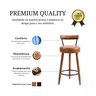 Kit 3 Banquetas Estofadas Altas Napoles com Encosto para Cozinha, Área Gourmet e Balcão - Salaone:pr - 7