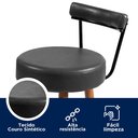 Ver imagem 4 de Kit 3 Banquetas Estofadas Altas Napoles com Encosto para Cozinha, Área Gourmet e Balcão - Salaone:pr