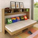 Ver imagem 4 de Cama Articulada Horizontal de Solteiro com 6 Nichos Cm8020 Amêndoa - Tecno