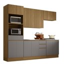 Ver imagem 3 de Cozinha Completa 5 Peças com Espaços para Micro-ondas e Tampo 270 Cm Slim Luciane Móveis