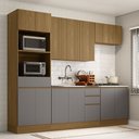 Ver imagem 2 de Cozinha Completa 5 Peças com Espaços para Micro-ondas e Tampo 270 Cm Slim Luciane Móveis