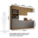Ver imagem 5 de Cozinha Completa 5 Peças com Espaços para Micro-ondas e Tampo 270 Cm Slim Luciane Móveis