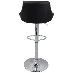 Kit 2 Banquetas Milano Carmel Estofada Giratória C/ Regulagem - Preto - 5
