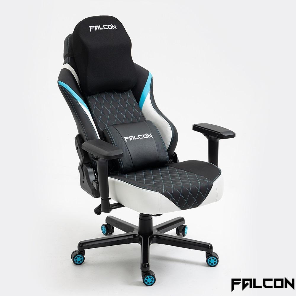 Cadeira Gamer Falcon - Blaster Branca e Azul - 3