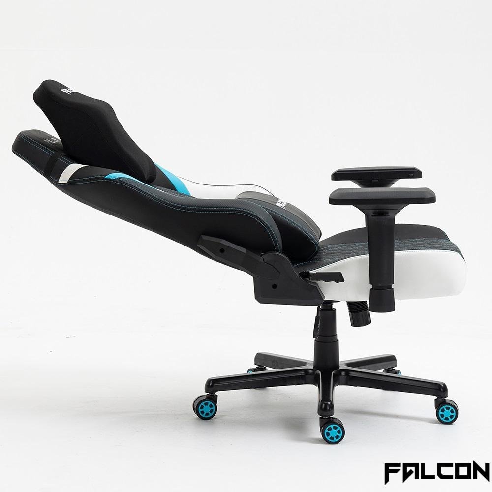 Cadeira Gamer Falcon - Blaster Branca e Azul - 5