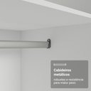 Ver imagem 6 de Guarda-Roupa Casal 100% MDF com Pés 3 Portas 1 Espelho Branco Malta Madesa