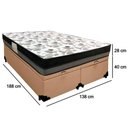 Ver imagem 5 de Cama Box Baú Casal Sintético Bipartido + Colchão Ortobom Iso Dupla Face 60x138x188 Cor:bege
