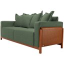Ver imagem 4 de Sofá 03 Lugares para Sala de Estar 178 Cm Khali B04 Linho Verde Couríssimo Whisky - Lyam Lyam Decor
