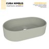 Cuba de Apoio para Banheiro em Mármore Sintético Nimbus Cimento - Cozimax - 2