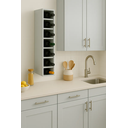 Ver imagem 3 de Suporte Nicho de Garrafa Vinho Adega de Parede 80cm: Cinza