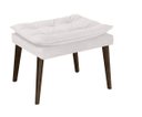 Ver imagem 1 de Puff Banqueta Decorativa Para Sala E Quarto Opala Suede Branco -LM DECOR