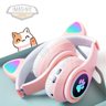 Fone de Ouvido Bluetooth Orelha de Gato com Luz Led Colorido - 7