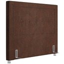 Ver imagem 1 de Cabeceira Cama Box Queen 160 Cm P05 Atenas Corino Marrom - Lyam Decor