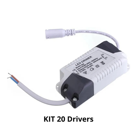 Kit 20 Drivers para Luminária Led Bivolt 8w-25w