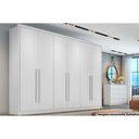 Ver imagem 1 de Guarda Roupa 6 Portas e 8 Gavetas Robust/livorno Neve - Novo Horizonte