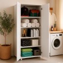 Ver imagem 2 de Armário Lavanderia Multiuso 2 Portas com 5 Prateleiras