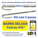 Ver imagem 2 de Kit 5 Peças Barra Led Régua Multiuso Freezer 7w Ip67 520mm:110v/branco Neutro