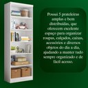 Ver imagem 6 de Livreiro Multiuso Moderno 5 Prateleiras MDF Branco Qmovi