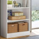 Ver imagem 5 de Livreiro Multiuso Moderno 5 Prateleiras MDF Branco Qmovi