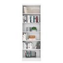 Ver imagem 1 de Livreiro Multiuso Moderno 5 Prateleiras MDF Branco Qmovi