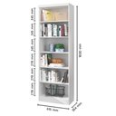 Ver imagem 7 de Livreiro Multiuso Moderno 5 Prateleiras MDF Branco Qmovi