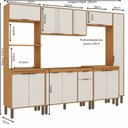 Ver imagem 4 de Cozinha Completa Modulada 6 Peças Tampo Torre Quente para 2 Fornos e Espaço para Cooktop Madalena
