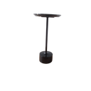 Ver imagem 2 de Mesa Lateral Redonda de 25cm, Tampo em Mármore Nero Marquina