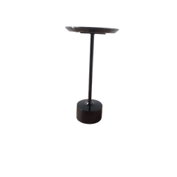 Mesa Lateral Redonda de 25cm, Tampo em Mármore Nero Marquina - 2