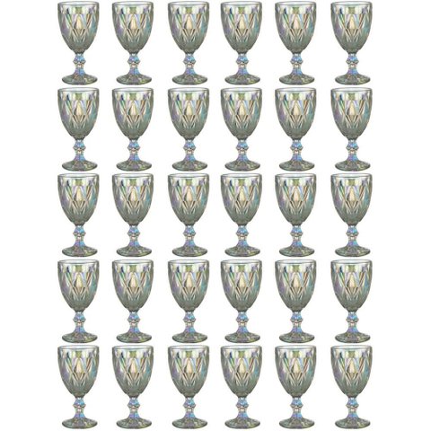 Kit 30 Taças de Vidro Furta Cor 325ml Diamond Lyor Drinks Restaurante Hotel