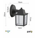 Ver imagem 2 de Arandela Externa Colonial Vintage Retro Parede Quadrada 336