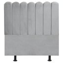 Ver imagem 1 de Cabeceira Nuvem Cama Casal 140 cm Alanis Suede Cinza Claro
