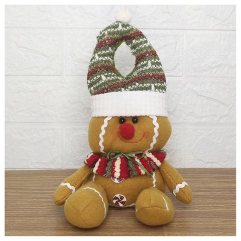 Kit 4 Enfeite de Porta Maçaneta Natal Biscoito Natalino 26cm