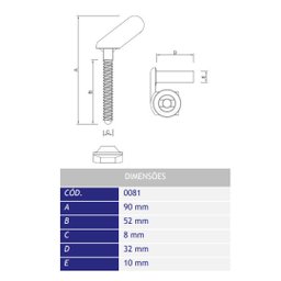 Parafusos Fixação para Assento Familly/athenas/outros Cipla - 3 Parafusos Fixação para Assento Familly/athenas/outros Cipla - 3