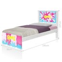 Ver imagem 2 de Cama Juvenil Solteiro com Colchão Cama Slime Menina MDF-MDP Branco Casah