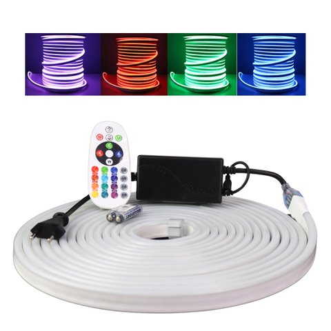 Mangueira Led Neon Rgb Colorida 3m Controle Fonte 220v