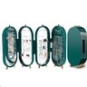 Porta Joias Dobravel Espelho 3 Compartimentos Acrilico Organizador Caixa Armazenadora Verde  - 2