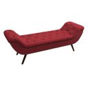 Ver imagem 1 de Recamier Divã Odessa P04 195 cm Suede - ADJ Decor - Vermelho TCA 53