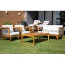 Ver imagem 4 de Sofá de Madeira 2 Lugares Corda Naval + 2 Poltronas Caribe + Mesa Cooler e Lareira