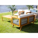 Ver imagem 5 de Sofá de Madeira 2 Lugares Corda Naval + 2 Poltronas Caribe + Mesa Cooler e Lareira