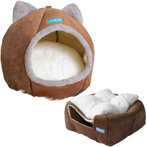 Caminha Tenda Iglu Gato 40x40cm Duke e Dixie Marrom
