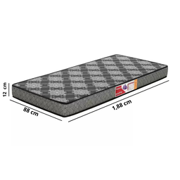 Colchão Solteiro D20 Violeta 88x188x12cm Preto/floral - Prorelax - 2