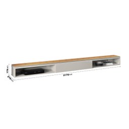 Nicho Universal Bancada Painel de Parede para Tv 2.2 - Fendi/freijó - 4