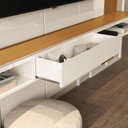 Ver imagem 3 de Nicho Universal Bancada Painel de Parede para Tv 2.2 - Fendi/freijó