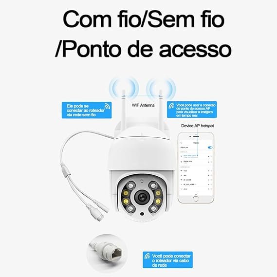 Câmera Wifi Smart Ljh A8 Visão Noturna e Detecção de Movimento - 4