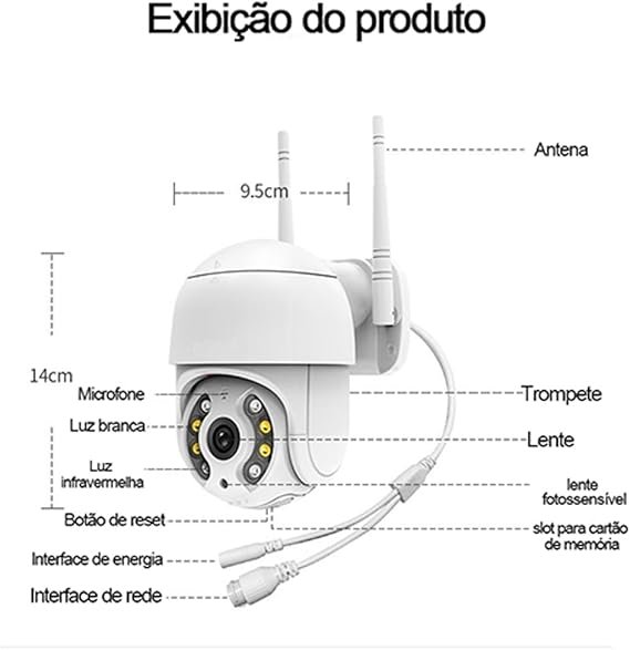 Câmera Wifi Smart Ljh A8 Visão Noturna e Detecção de Movimento - 5