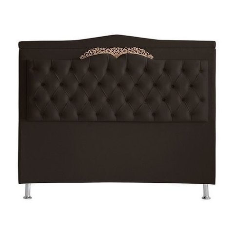 Cabeceira de Cama Box Madri Casal Queen 160 Cm Suede Marrom do Lar Móveis e Decoração