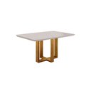 Ver imagem 3 de Conjunto Sala de Jantar 4 Lugares Mesa Com Tampo Em Vidro e Cadeiras Veludo Móveis Mix